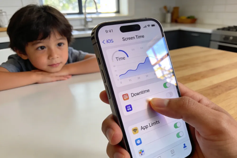 Open Screen Time on Your Child's iPhone